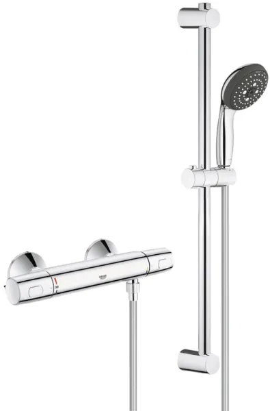 Grohe Precision Trend Duschset mit Thermostatarmatur, Chrom