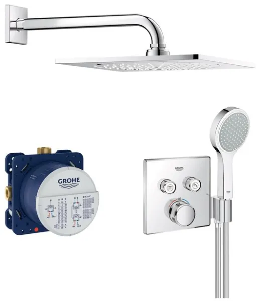 Grohe Grohtherm SmartControl Duschset mit Kopfbrause, Chrom