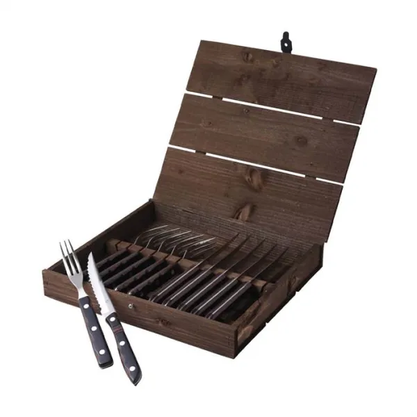 Gense Old Farmer Steak-/Grillbesteck 12-teilig - Holz/Stahl