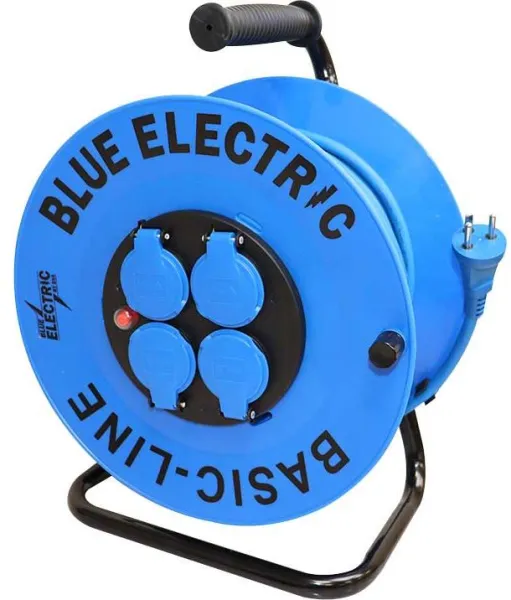 Blaue elektrische Kabeltrommel Basicline - 40 m