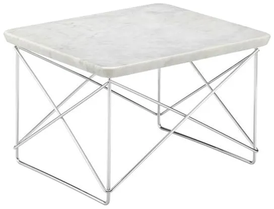 Vitra Occasional LTR Nachttisch Helles Marmor/Chrom